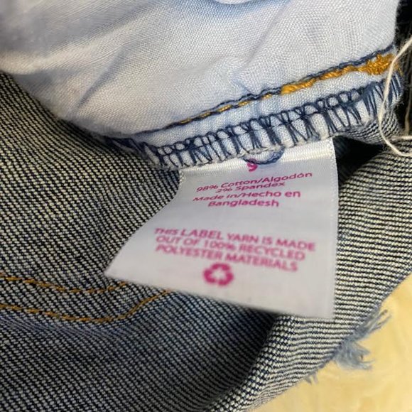 NWOT NO BOUNDARIES Women 28 Juniors 9  High Rise Distressed Stretch Denim Shorts - Picture 5 of 6